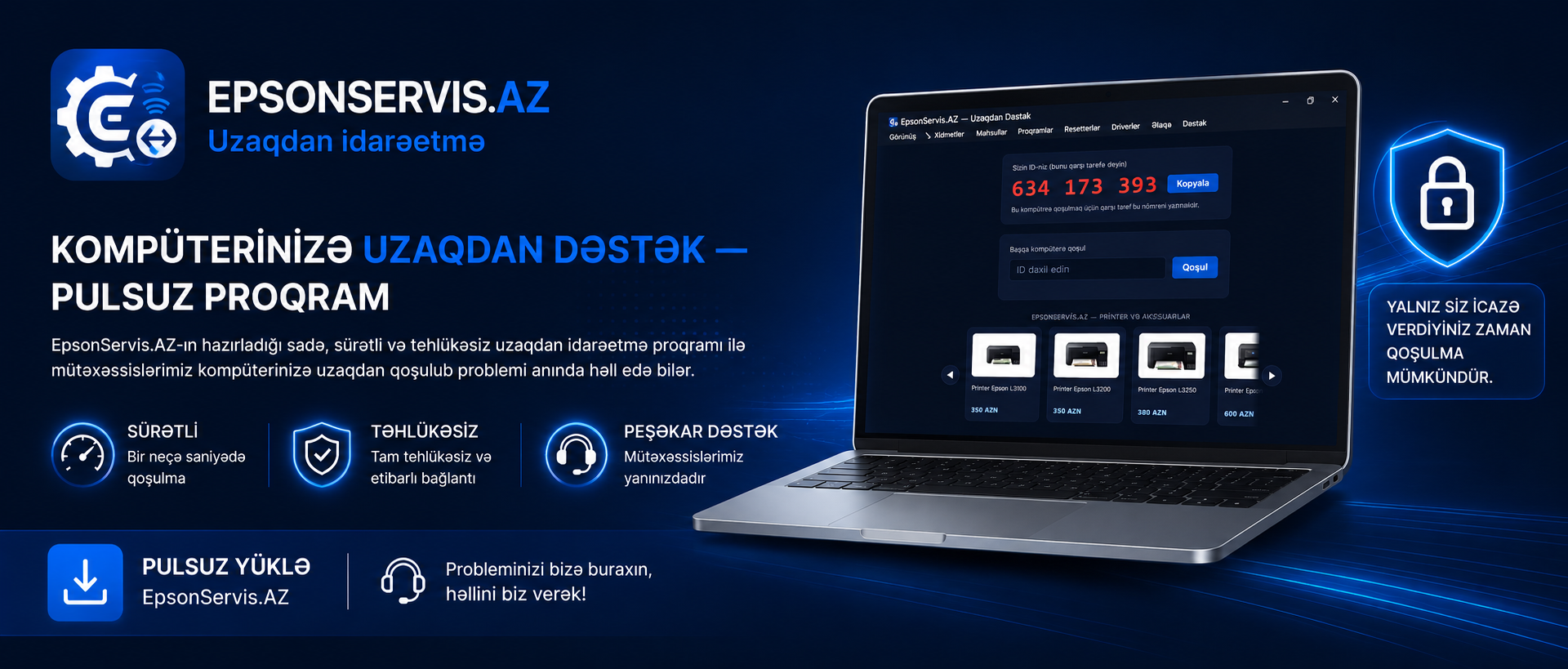 Uzaqdan idarəetmə (remote control) proqramı — EpsonServis.AZ