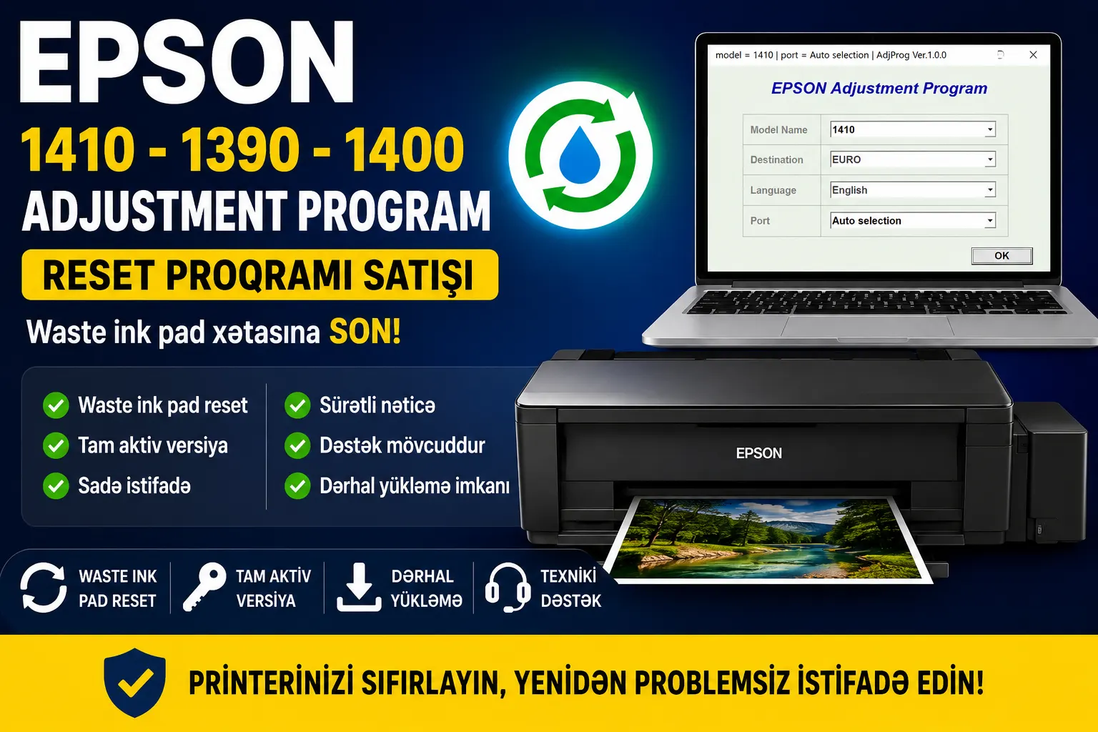 Epson 1410-1390-1400 Adjustment